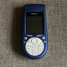 Nokia 3660 Mobile Phone Electric Blue Untested