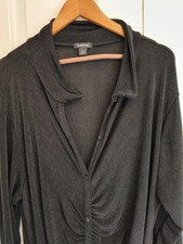 new - Boohoo black ruched buttoned dress - plus size 28