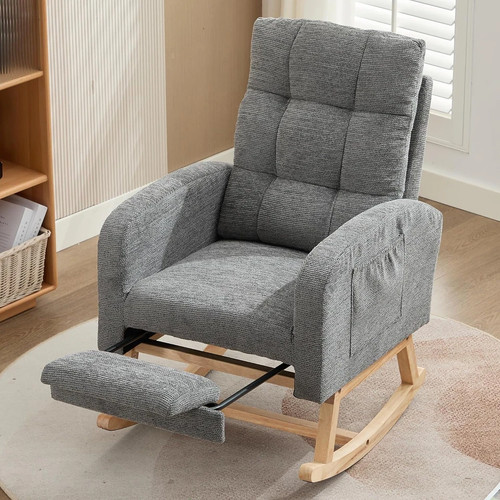 Grey nursery rocking chair - nursery,