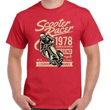 Scooter T-Shirt Racer Mens Funny MOD Lambretta Vespa Paul Weller Bike Logo Top