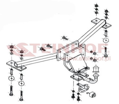 Steinhof towbar fixed - fixed, with