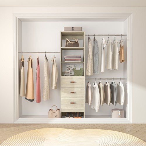 Closet system with - system, 3