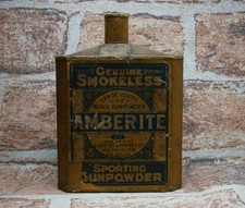 Vintage Amberite Sporting Gunpowder Tin - Hounslow and London - Empty