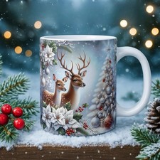 Christmas Mug with Winter Deer