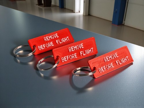 Flight safety tag plastic - flight, &