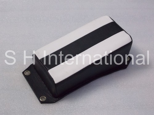 Genuine black leather pillion - leather,