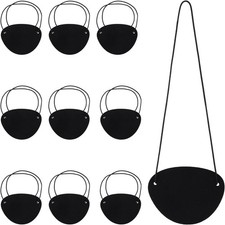 10x Pirate Eye Patches Black