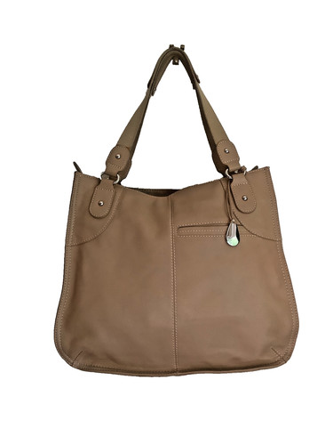 Tula beige real leather top - leather,
