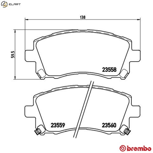 Brake pad set disc - set, 78