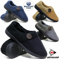 Ladies Memory Foam Slippers Womens Dunlop Cable Knit Non Slip Snugg Boots Shoes