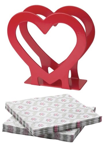 Napkin holder with floral - napkin,