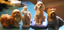 Vtg Set 4 Dog Figurines