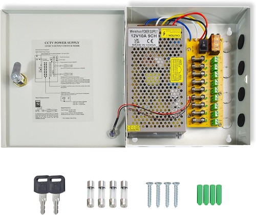 12v 10a 120w 9channel cctv - 120w,