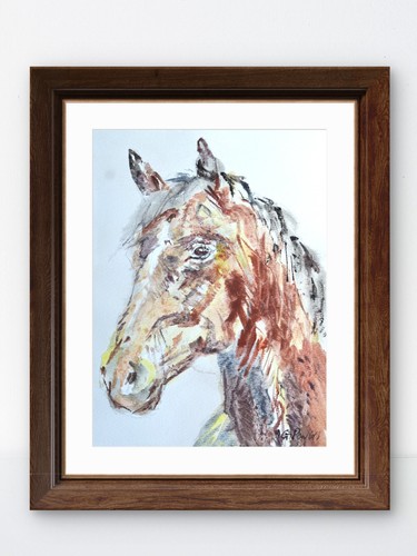 9x12 horse portrait - 9x12, original