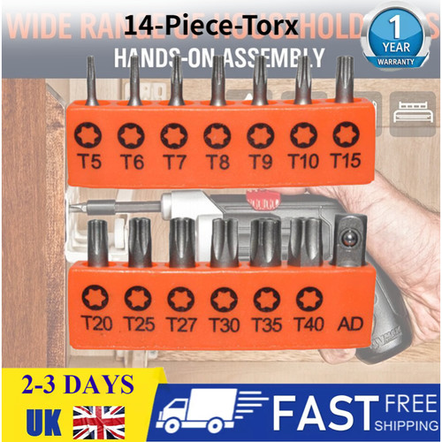 Torx bit set hex star - 14,