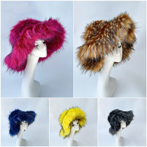 Women faux fur bucket hat - women,