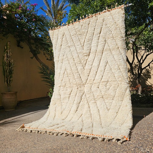 8x5 moroccan wool rug - wool,