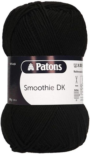 Patons smoothie black - dk,,