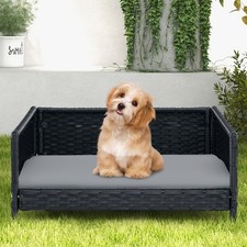Rattan Dog Bed Raised Wicker