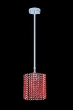 Crystal Oval Pendant Red