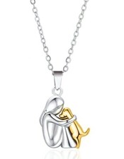 R1 - Girl & Dog Silver Plated