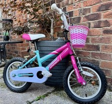 Ammaco Misty 16" Wheel Kids Childs Girls BMX Pink & Blue Bike Bicycle Age 5 +