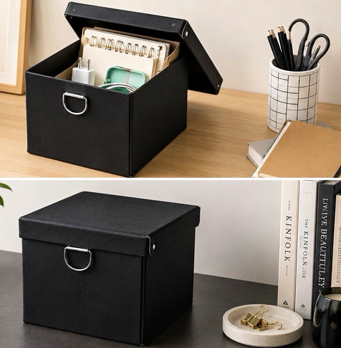 Nimm ikea black square - black, storage