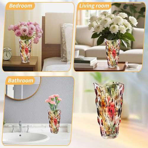 Glass vase for flowers - flowers,, 24cm