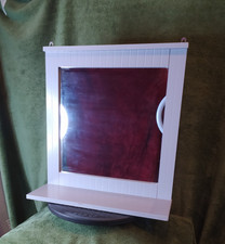 E2B Maine Grey Bathroom Wood Frame For Mirror Wall Mounted with Cosmetics Shelf