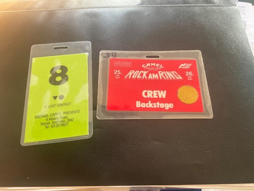 1985 tour crew pass - pass,