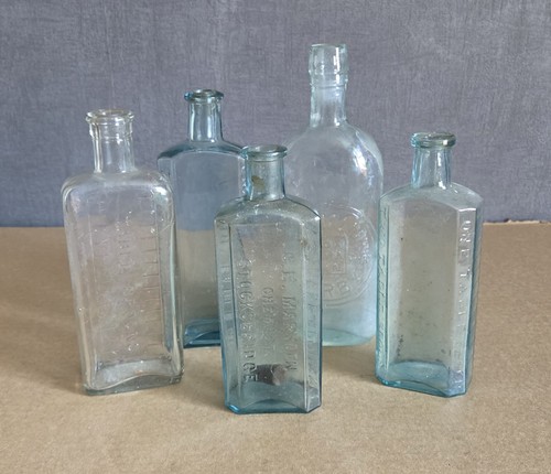 Vintage glass bottles - ,