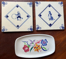 Old delft tiles vintage - delft,