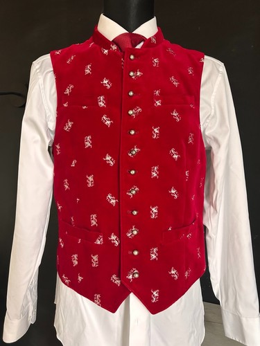 Strohmaier mens red velvet - red,