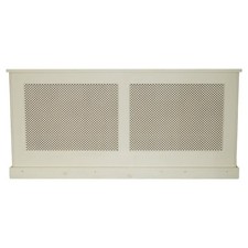 VINTAGE WHITE PAINTED RADIATOR COVER DOUBLE SIZED READY TO GO