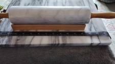 marble rolling pin and  pastry board white/grey very good condition little used