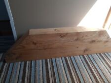 Rustic Wooden Chunky Wood - Corner Large Thick Heavy Angled 129cm x 30cm X 10cm