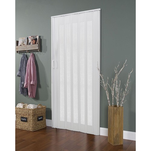 Folding door white pvc acrylic - folding, pvc+acrylic