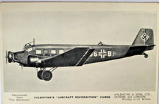 WWII Valentine's Aircraft Recognition Card No 42 - JUNKERS Ju 52/3mZ