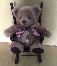 Rescued Bear Upcycled Soft Toy Vintage Buttons Brown Fluffy One Of Kind Gift