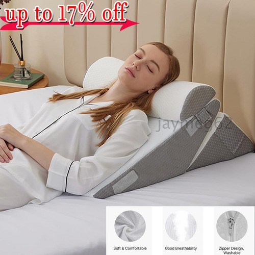 Large bed wedge pillow support - large,