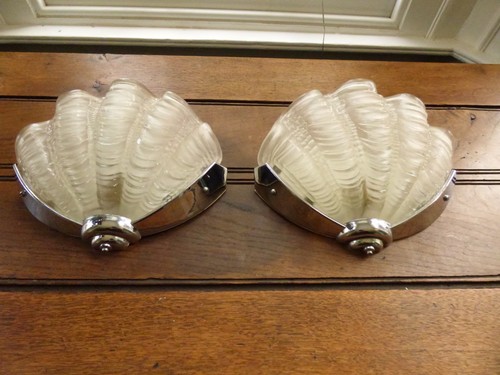 Art deco chrome and glass - chrome,