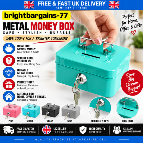 Metal cash box money coin - cash,