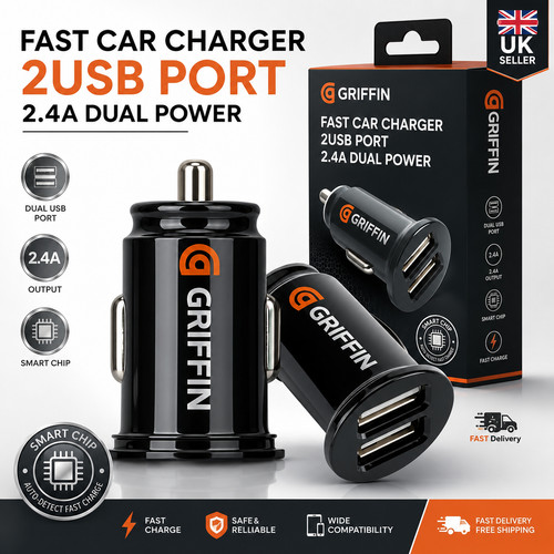 50x fast usb car - charger, dual