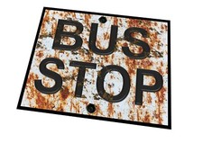  Vintage Bus Stop Sign Retro Style Sign  Bus Stop Sign Reproduction Bus Stop