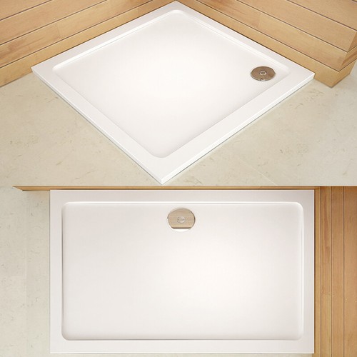 Stone resin tray shower square - stone,