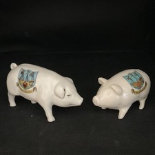 Two x Vintage Crested China for  Weymouth pigs