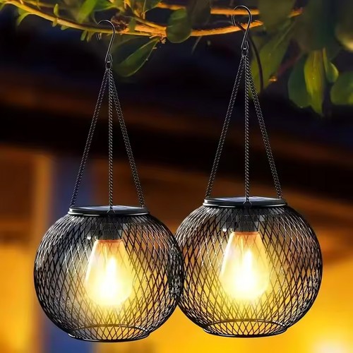 Solar powered led hanging - 2x,