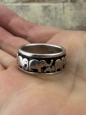 Solid Silver Elephant Spinner