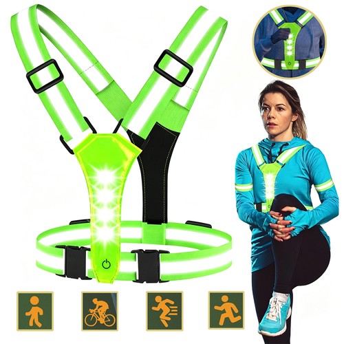 Led reflective vest running - led,