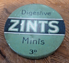 Vintage F W Hampshire Zints Digestive Mints Empty Tin